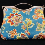 がま口バッグ　フランス生地　NEW DE BLEZ. SAFECO フランスジャガード　たっぷり入ります^_^
