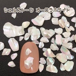 ネイル　シェルストーン  ホワイト オーロラ　貝殻　　ジェルネイル　レジン 