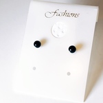 18金 染めオニキス3mm ピアス