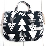 『きんちゃくbag』▼北欧テイスト／くっつき三角（モノトーン)▼ 