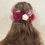 【suzunax様 専用出品】(再販)cassis red pink tulle ribbon ヘッドドレス