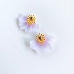 half flower【ラベンダー】＊イヤリング／ピアス