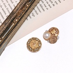 アンティークボタンピアス(イヤリング)