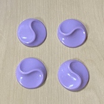 VINTAGE PURPLE ROUND DESIGN CABOCHONS