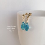 アクアブルー　海のしずくピアス