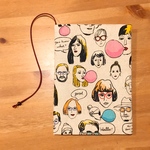 《 四六判》ブックカバー  ハンドメイド  ファニーフェイス 