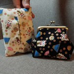 ♪猫大好き♪小銭入れとティッシュケースのセット　黒と白招き猫