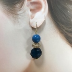 ヴィンテージ調ブルーピアス