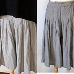 sale!!▼綿麻ボーダー/タックいっぱいキュロット▼ガウチョ・Ｍ