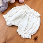 裾フリルのレトロなブルマ　かぼちゃパンツ