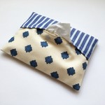 普通サイズ＊プロヴァンス柄 ストライプ 裏地つき ポケットティッシュケース