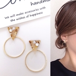 【EIMI】イエロートライアングル×ゴールドフープ2way＊ ピアス/イヤリング