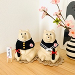 （再販）NEW しろくま貯金箱　春の卒業バージョン　洋服1点と卒業証書1点の2点セット