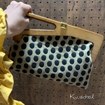 木製ハンドル●バッグクラッチバッグ