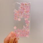 バーベナフレーム  桜の木 押し花スマホケース★全機種対応★