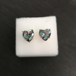 ☆【3350】２個 ジルコニア ハートピアス デザポス