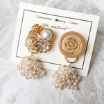 【イヤリング】vintage button accessory