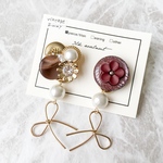 【ピアス】vintage button accessory