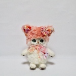ピンクの猫耳さん(チンチラシルバー)