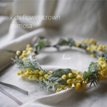 kids flower crownミモザ＊子供用花冠＊