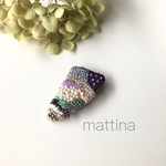 ビーズ刺繍ブローチ 