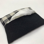 ポケットテッシュケース　ギンガムチェック×黒切り替え