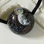月の満ち欠け  宇宙の欠片  ヘアゴム  レジン