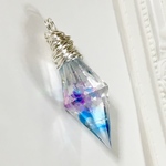 【試作品】ワイヤーアート オーロラペンデュラム  ペンダントトップ  レジン
