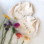 【巾着セット】愛された証を未来に紡ぐお守り刺繍　巾着2枚セット