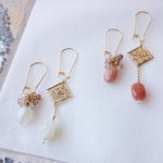 【5日間限定50%OFF】ムーンストーンのアシメピアス 