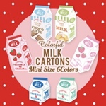 Milk Carton /mini size 6colors/フレークシール