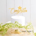 ケーキトッパー  【Congrats】