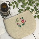 刺繍ポーチ💕パンジー