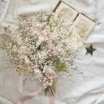 bouquet かすみ草のビックシルエットブーケ　ウェディング　前撮り　ドライフラワー