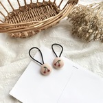 リネンのさくらんぼ刺繍ヘアゴム 20mm/1個