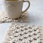 マクラメ編み コースター(2枚セット)