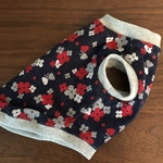 【sale！SSサイズ完成品】犬服　ネイビーお花畑