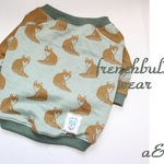 冬物犬服オーダー★北欧きつねＴ緑黄色中型犬小型犬フレンチブルドッグパグフレブル服