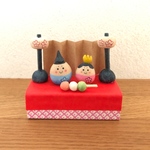 ちびまるおひなさま　水色＆桃　１