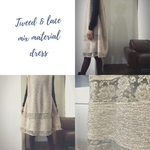 Tweed & Lace MIX material dress