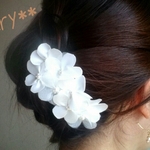 Bridal＊お花のヘアバレッタ