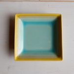 twotonecolor正角皿(ブルー)　