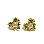 「#4279」 パール ハート ゴールド ピアス 金具 ✴︎ 2個セット