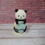 羊毛フェルト  編み物パンダさん🐼