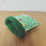 《ふわもこクッション寝袋》ベジタブル柄　グリーンS