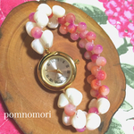 送料¥0:ゴムブレスウォッチぴんく