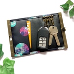 スマートキーも入る幅広キーケース/宇宙ドロップス/ネイビー