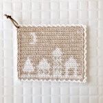 ふち編み入り❁﻿mini*cafeマット ୨୧ *⑅