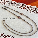 SWAROVSKIが揺れるメガネチェーン❁¨̮