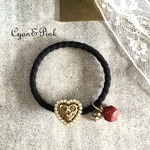 *再販*×2　ラストです！！【送料無料】❤️ドイツ製ハートボタン heart bijouのヘアゴム❤️